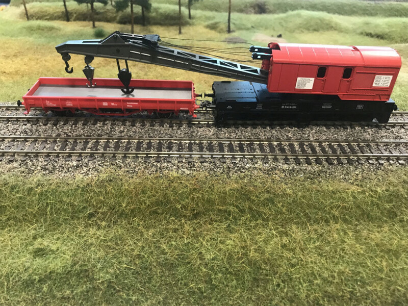 Roco Jeřábový vagón s ochranným vagónem, DB AG - 56240